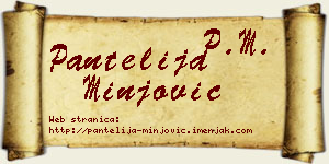 Pantelija Minjović vizit kartica